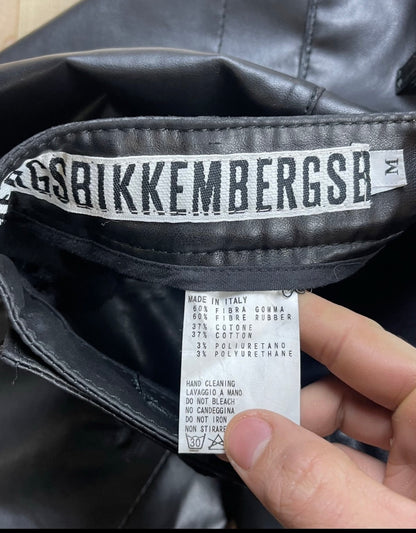 Vintage Dirk Bikkembergs Black Leather Bootcut Trousers