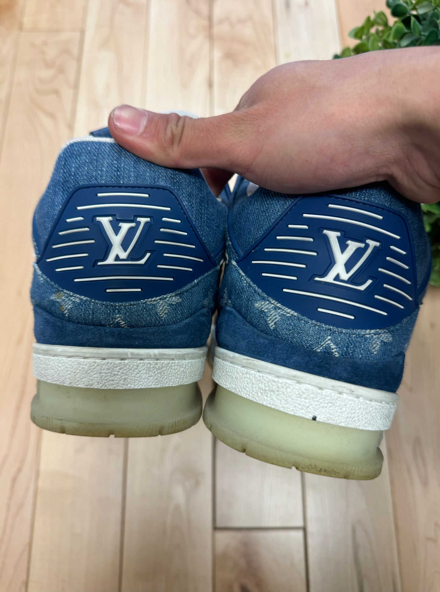 Louis Vuitton by Virgil Abloh Denim High Top Trainers