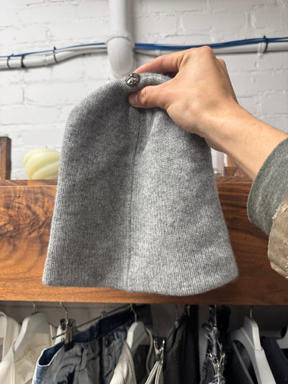 Chrome Hearts Cashmere ‘Flooded’ Leather Cross Patch Beanie