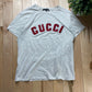 2007 Gucci Chenille Logo White/Red Graphic T-Shirt