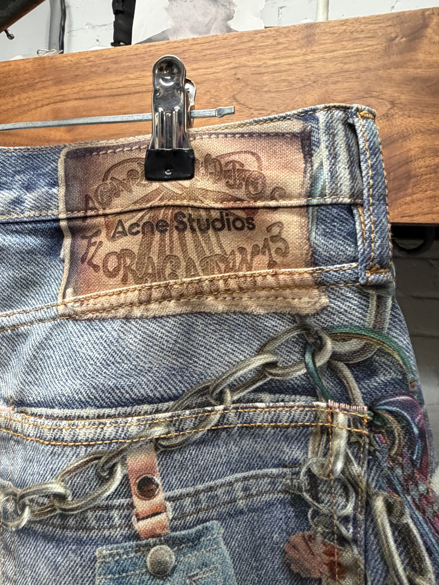 Acne Studios ‘Trompe L’œil’ Super Baggy Chain Denim