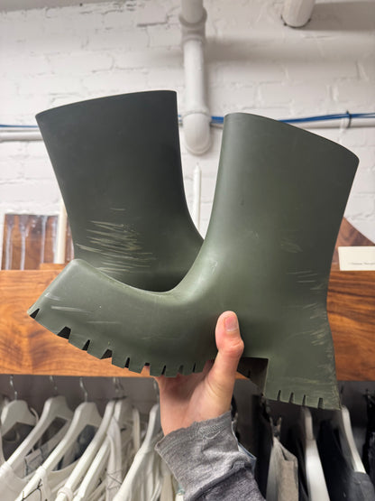 Balenciaga Military Green ‘Trooper’ Combat Boots