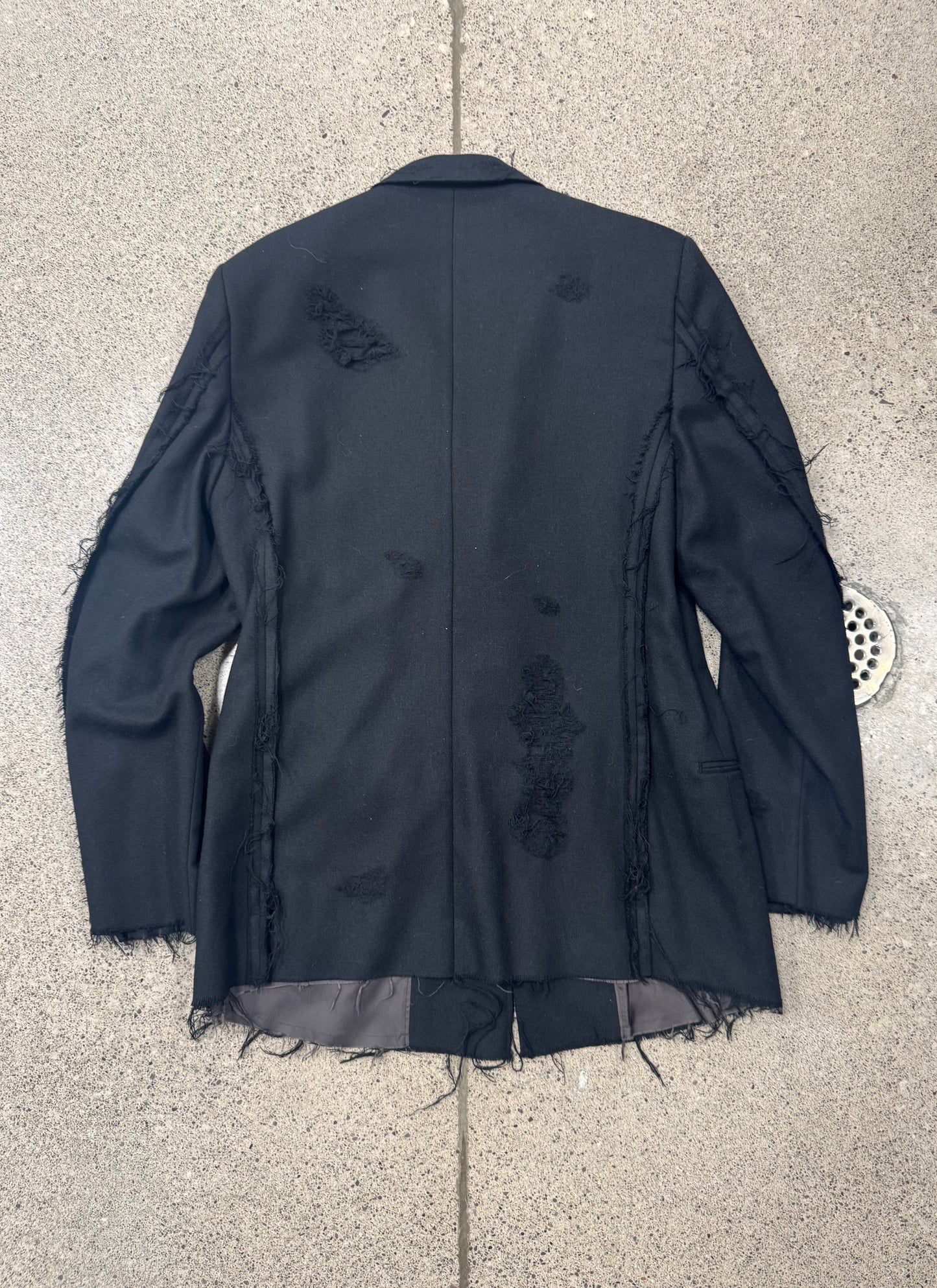 Doublet Recycled Wool ‘Damaged’ Blazer Coat 25/79