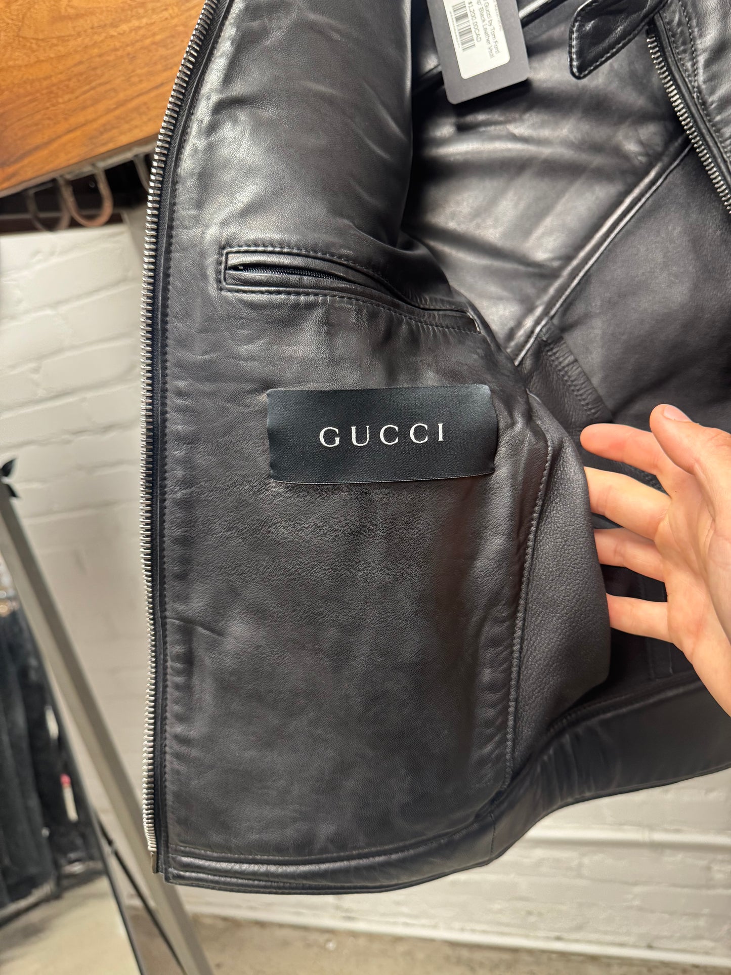 AW2000 Gucci by Tom Ford ‘Spiral Zip’ Leather Vest