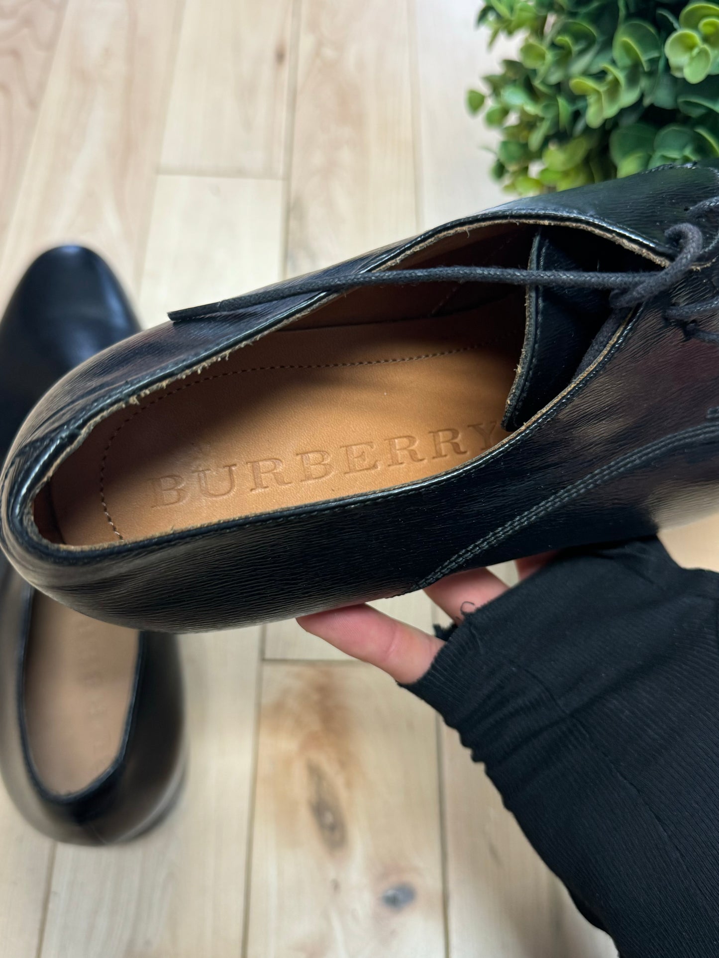 Burberry Oxford Black Leather Dress Shoes