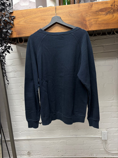 Undercover ‘Chaos’ Embroidered Cursive Navy Blue Sweatshirt