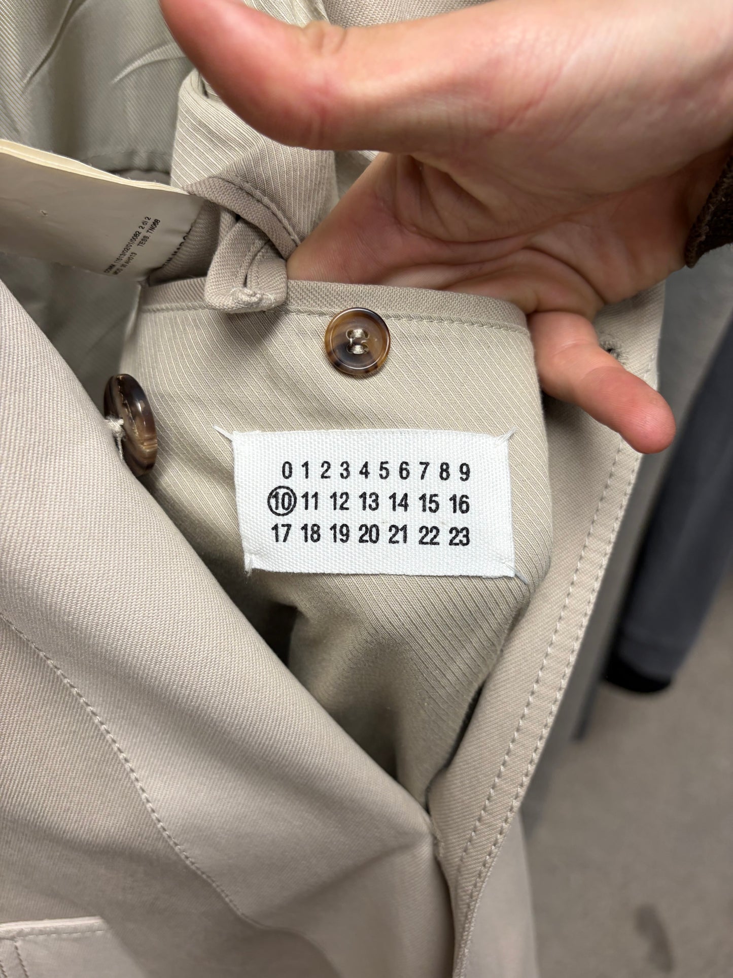 AW2007 Maison Martin Margiela Panelled Tan/Brown Two Tone Trench Coat