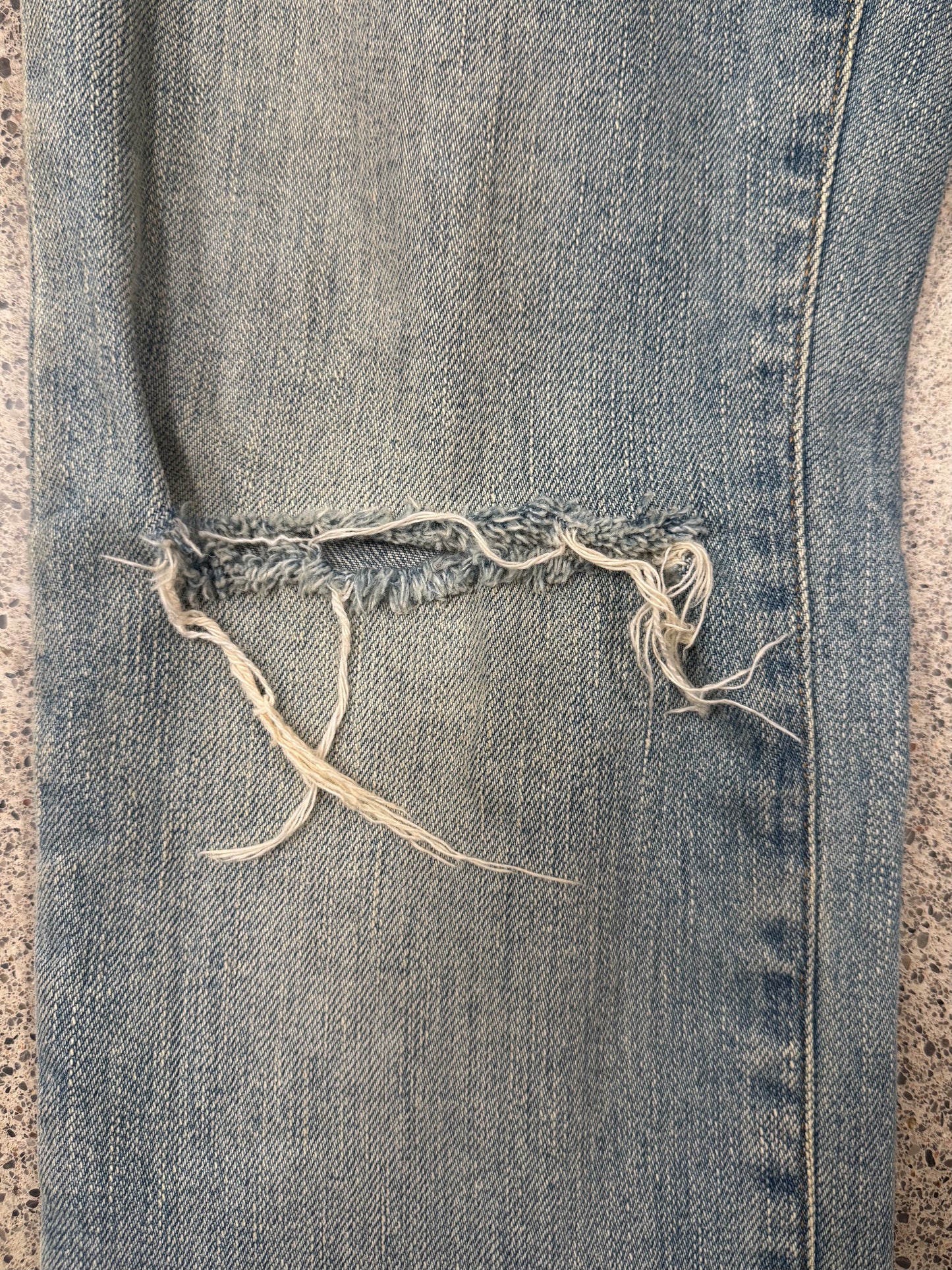 SS2015 Saint Laurent by Hedi Slimane ‘D02’ Washed Blue Skinny Jeans