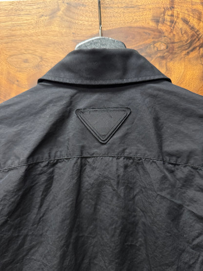 Prada Black ‘Saffiano’ Emblem Button Up Shirt