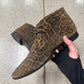 Saint Laurent Leopard Suede ‘Chukka’ Ankle Boots