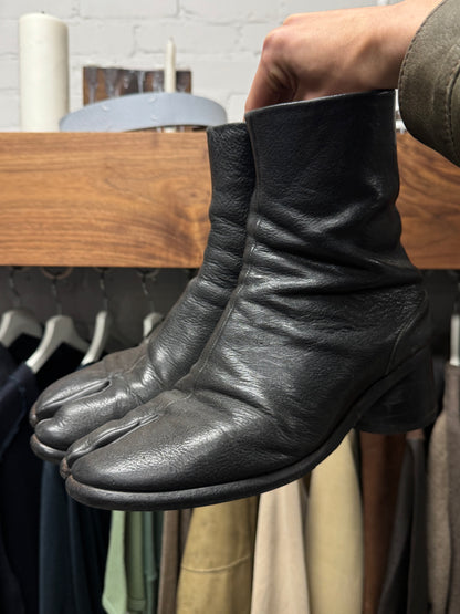 Maison Margiela ‘Tabi’ Split Toe Platform Heel Leather Boots