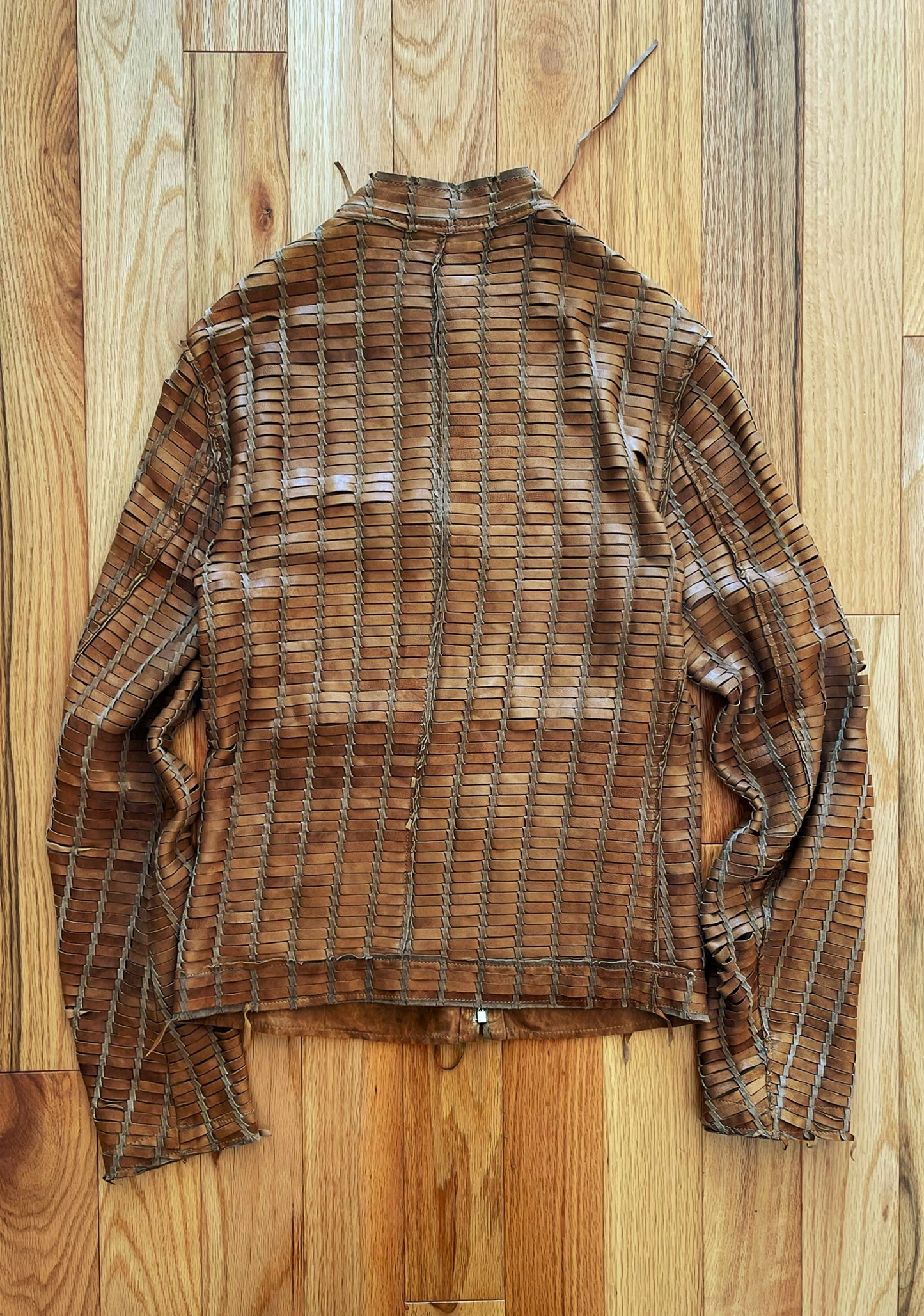 Unreleased Sample Dolce & Gabbana ‘Braided Leather’ Woven Lambskin Jacket.