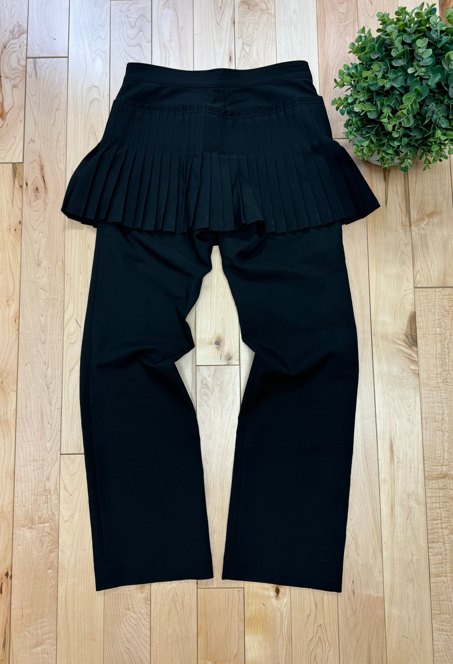 Issey Miyake Black Pleated Skirt Pants