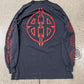 AW2023 Balenciaga ‘Metal Logo’ Faded Black Long Sleeve Shirt