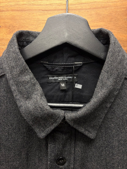 Engineered Garments Long Length Grey Wool Trench Coat