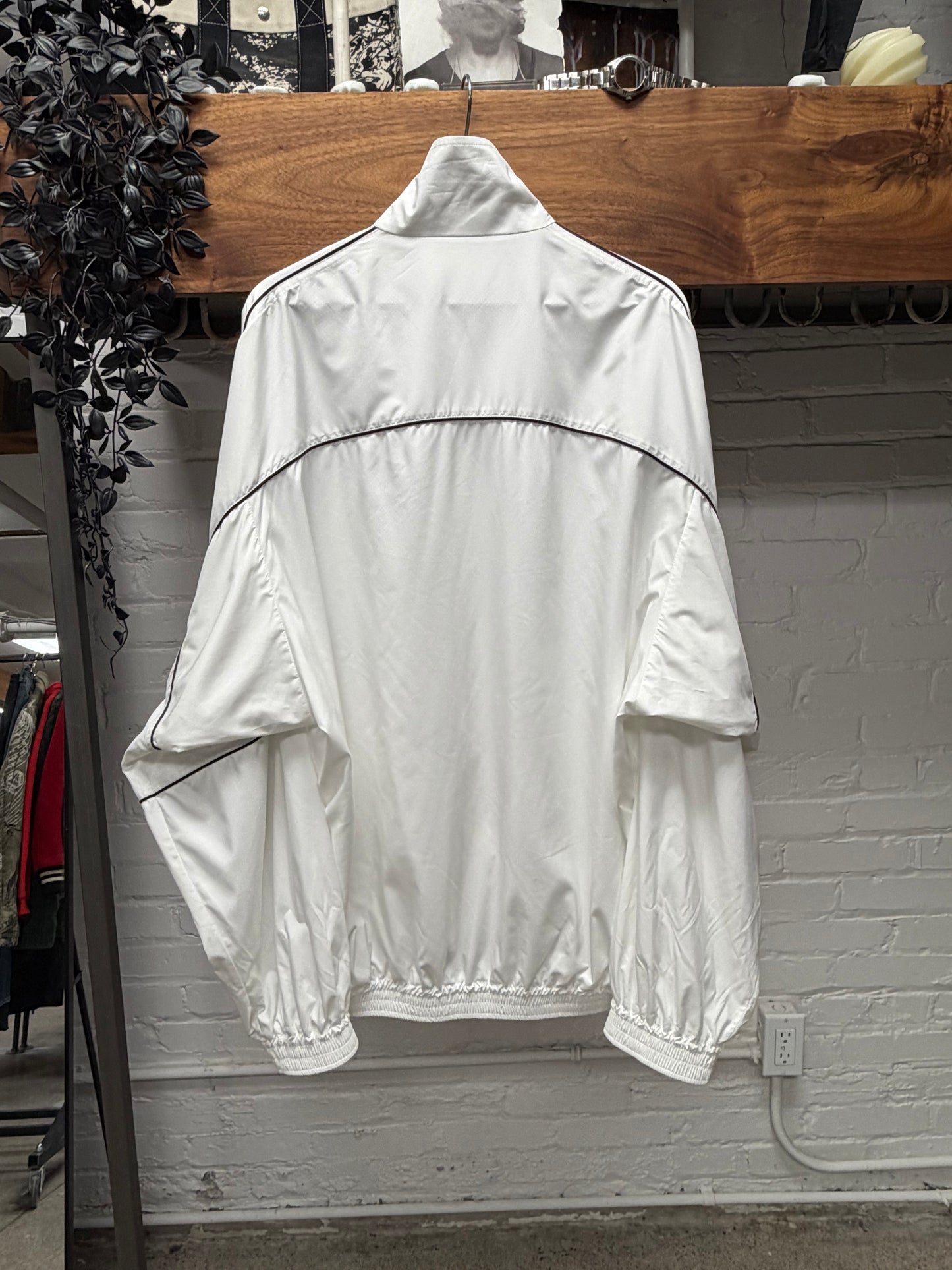 SS2021 Balenciaga ‘Sporty B’ Logo White Oversized Windbreaker