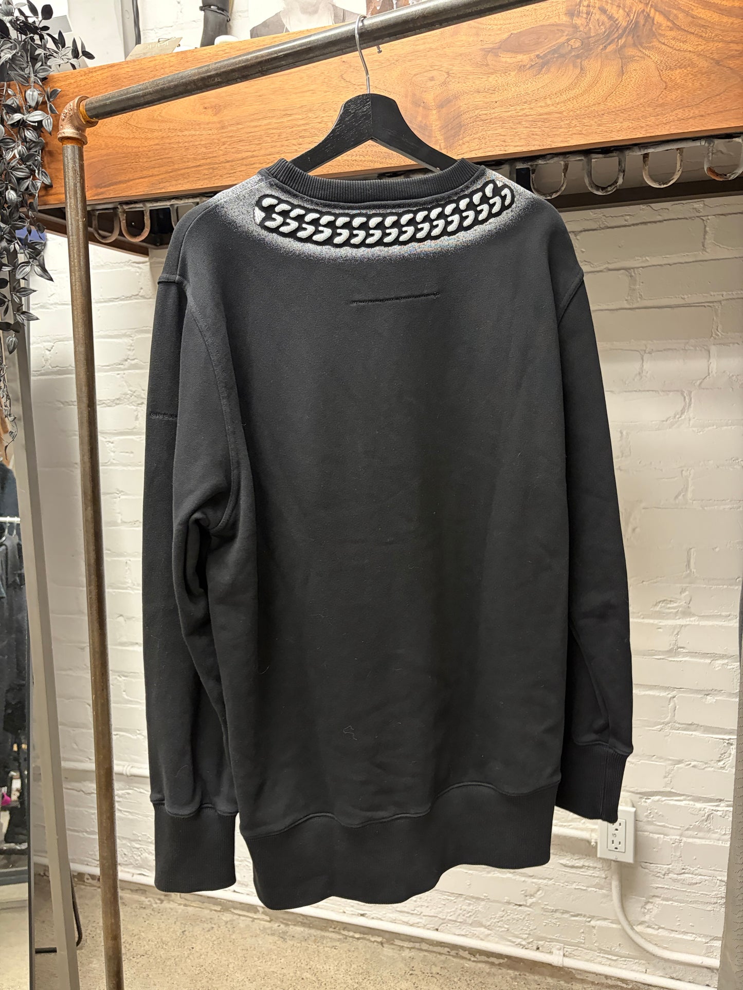 Givenchy x Chito ‘Tag Effect’ Chain Embossed Collar Sweatshirt
