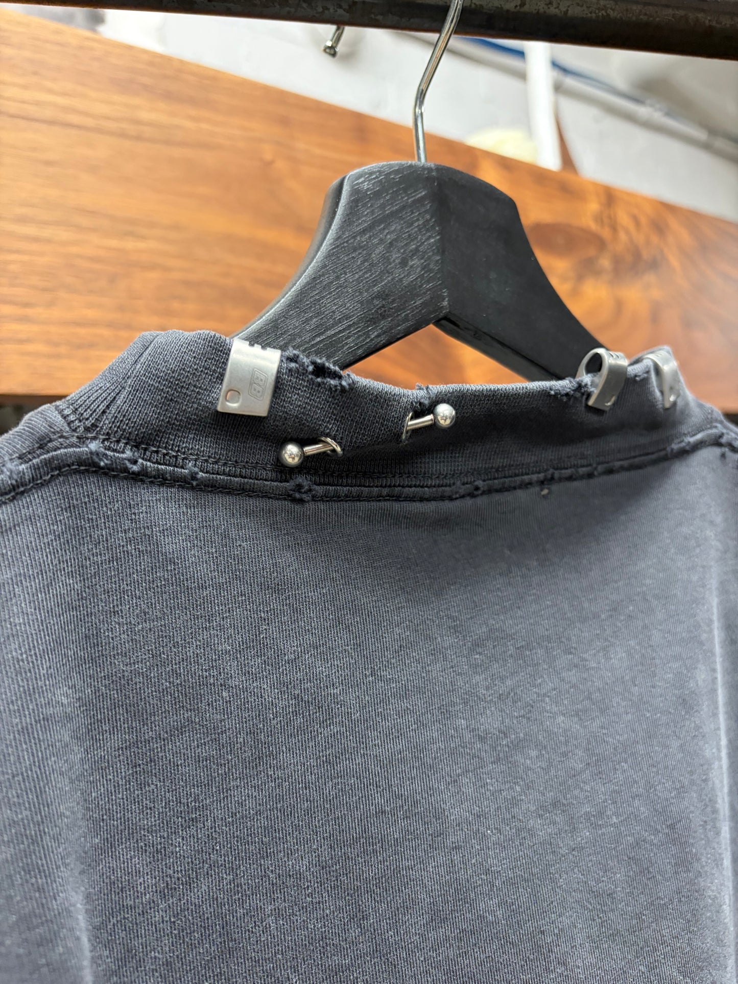 AW2024 Balenciaga ‘Piercing’ Black Oversized T-Shirt