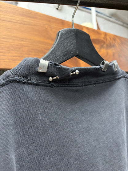 AW2024 Balenciaga ‘Piercing’ Black Oversized T-Shirt