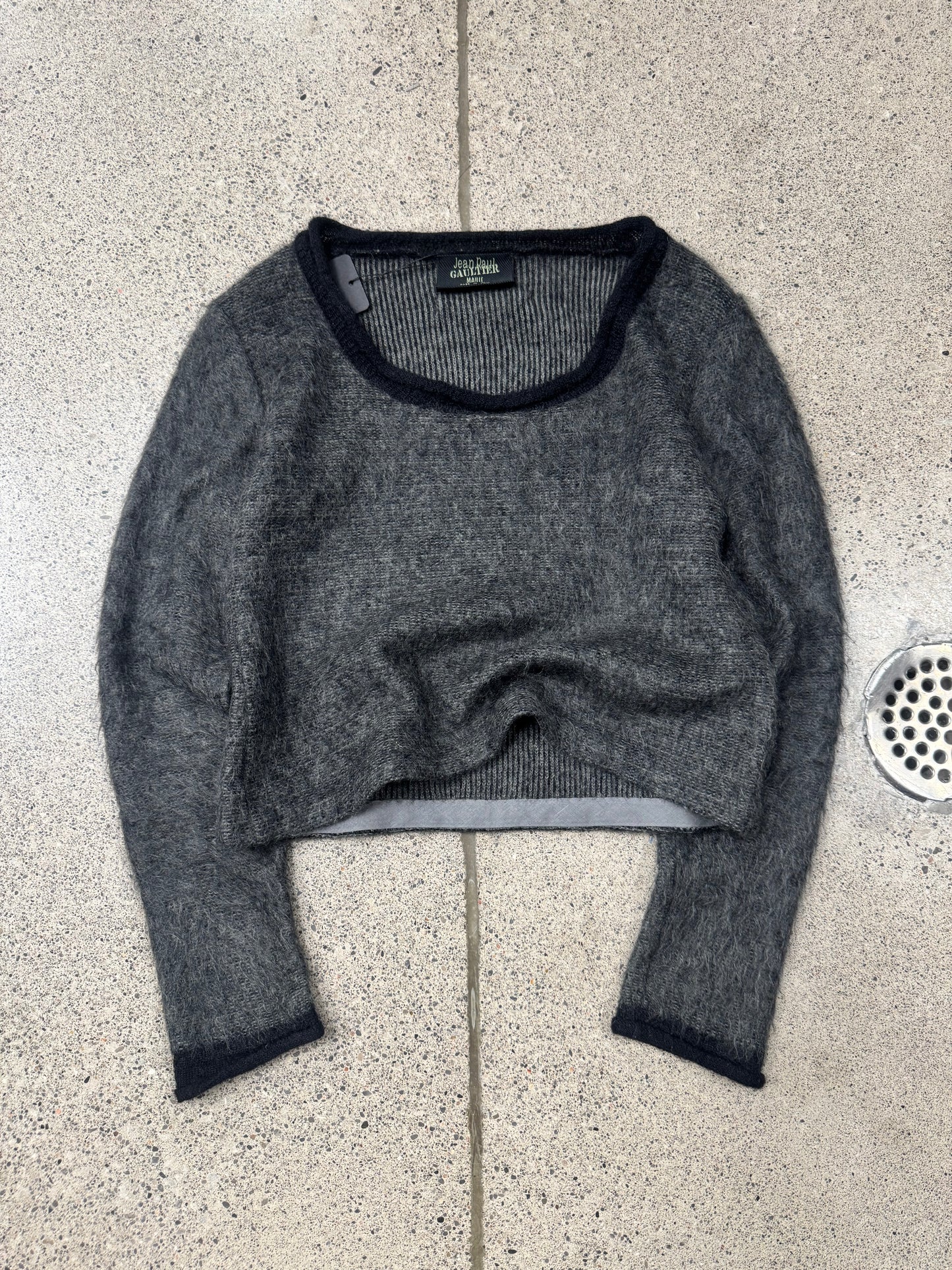 Vintage Jean Paul Gaultier ‘Maille’ Cropped Wool Knit Sweater