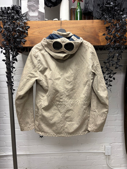 C.P. Company ‘Mille Miglia’ Tan Goggle Lens Hooded Jacket