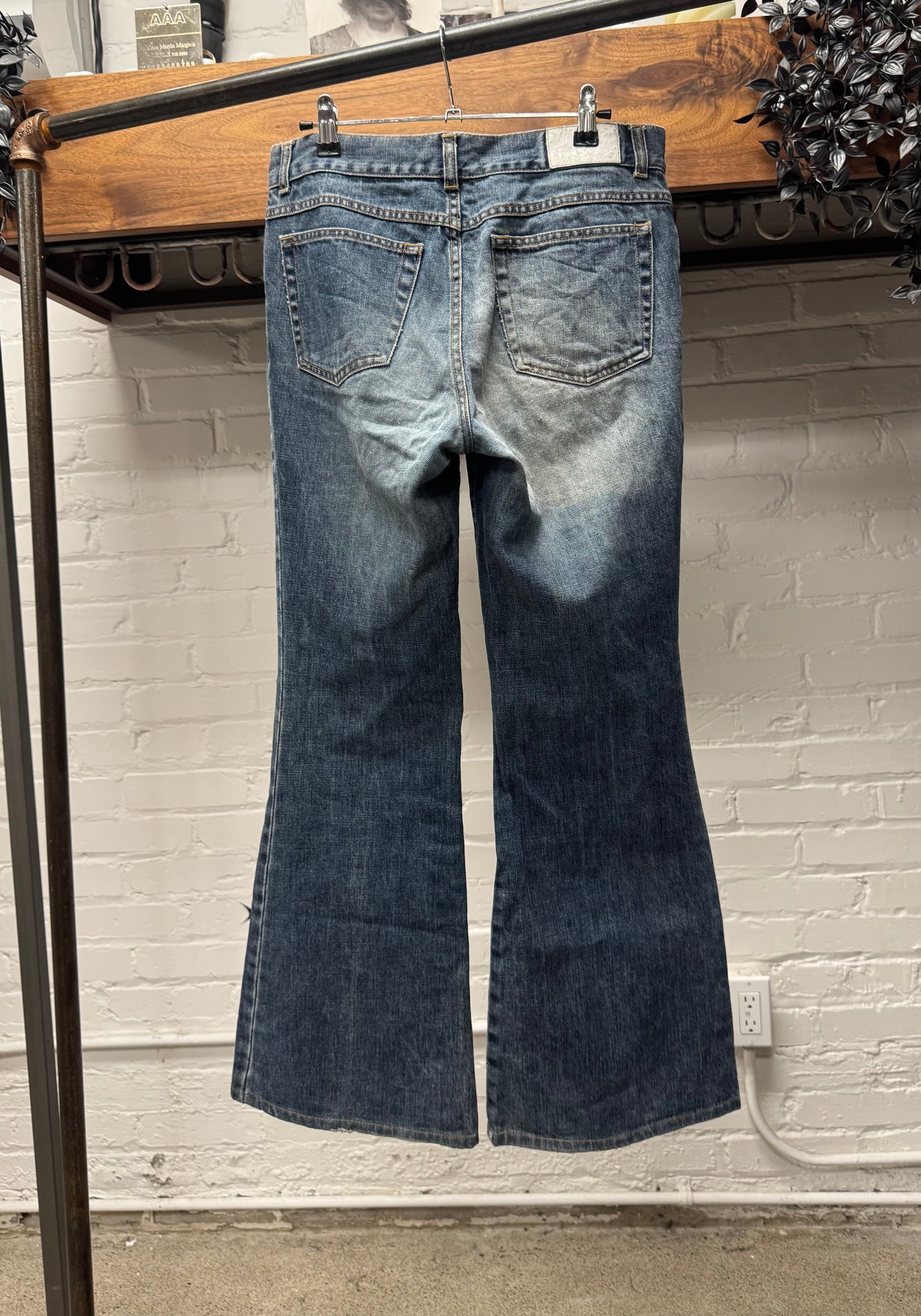 2000s Gucci Washed Blue Flared Leg Denim