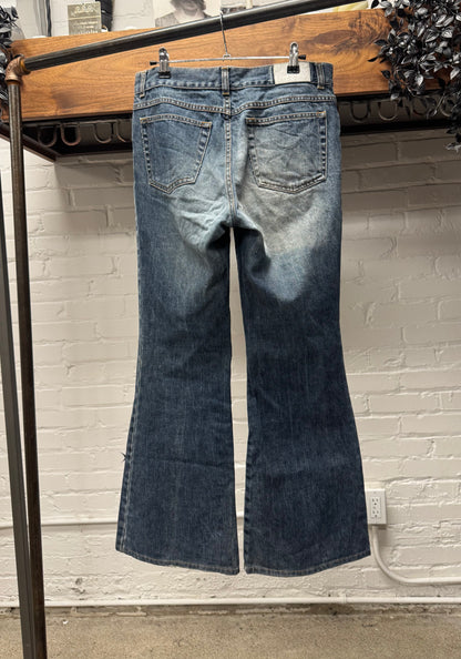 2000s Gucci Washed Blue Flared Leg Denim