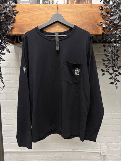 Chrome Hearts GRP Black Embroidered Logo Long Sleeve Shirt