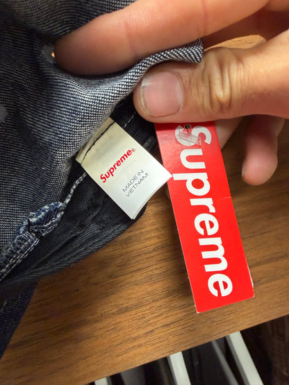 Aw2024 Supreme Lasered Denim ‘Box Logo’ Camp Cap