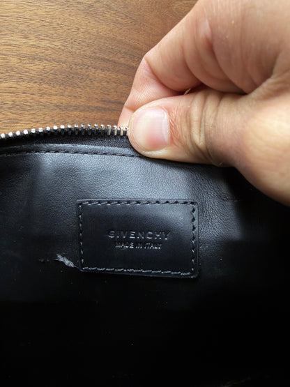Givenchy by Ricardo Tisci ‘Rottweiler Fight’ Black Leather Portrait Clutch
