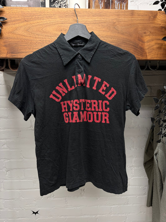 Hysteric Glamour ‘Unlimited’ Chest Print Red/Black Polo