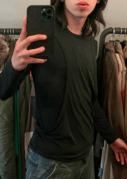 Vintage 1990s Emporio Armani 2 Layered Tank Top-Shirt