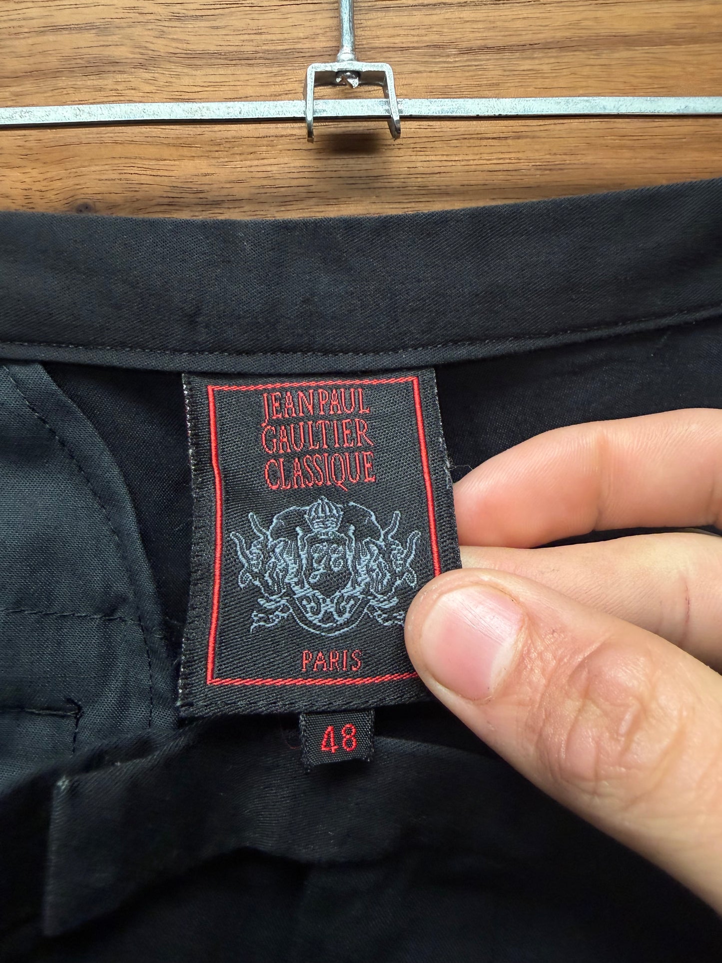 Vintage Jean Paul Gaultier Flared Leg Black ‘Marching’ Trousers