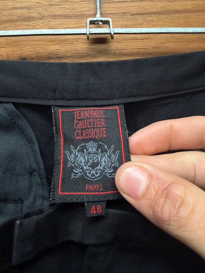 Vintage Jean Paul Gaultier Flared Leg Black ‘Marching’ Trousers
