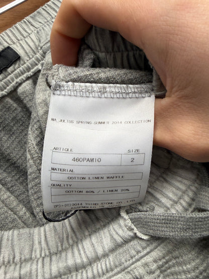 SS2014 Julius Layered Thermal Cotton/Corduroy Drawstring Jogger Pants
