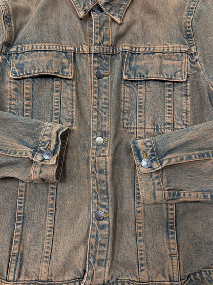 Helmut Lang ‘Dirt Wash’ Brown Denim Trucker Jacket