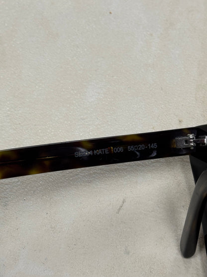 Saint Laurent ‘Kate’ Brown Tortoiseshell Cat Eye Sunglasses