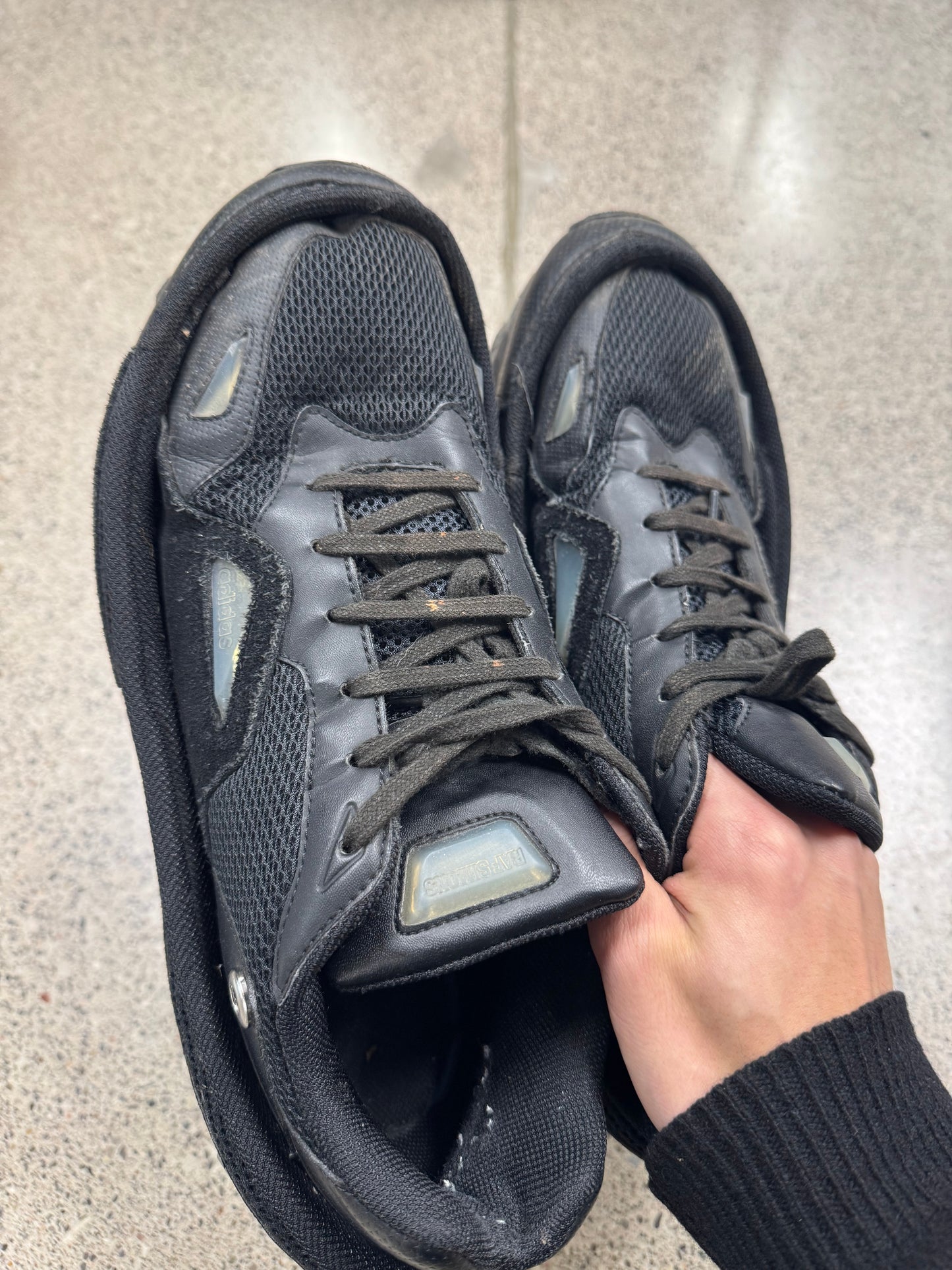 Raf Simons Ozweegos ‘Trail Runners’ Black Low Top Sneakers