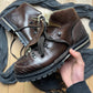 Lanvin Concealed Lace Brown Mid Top Hiking Boots