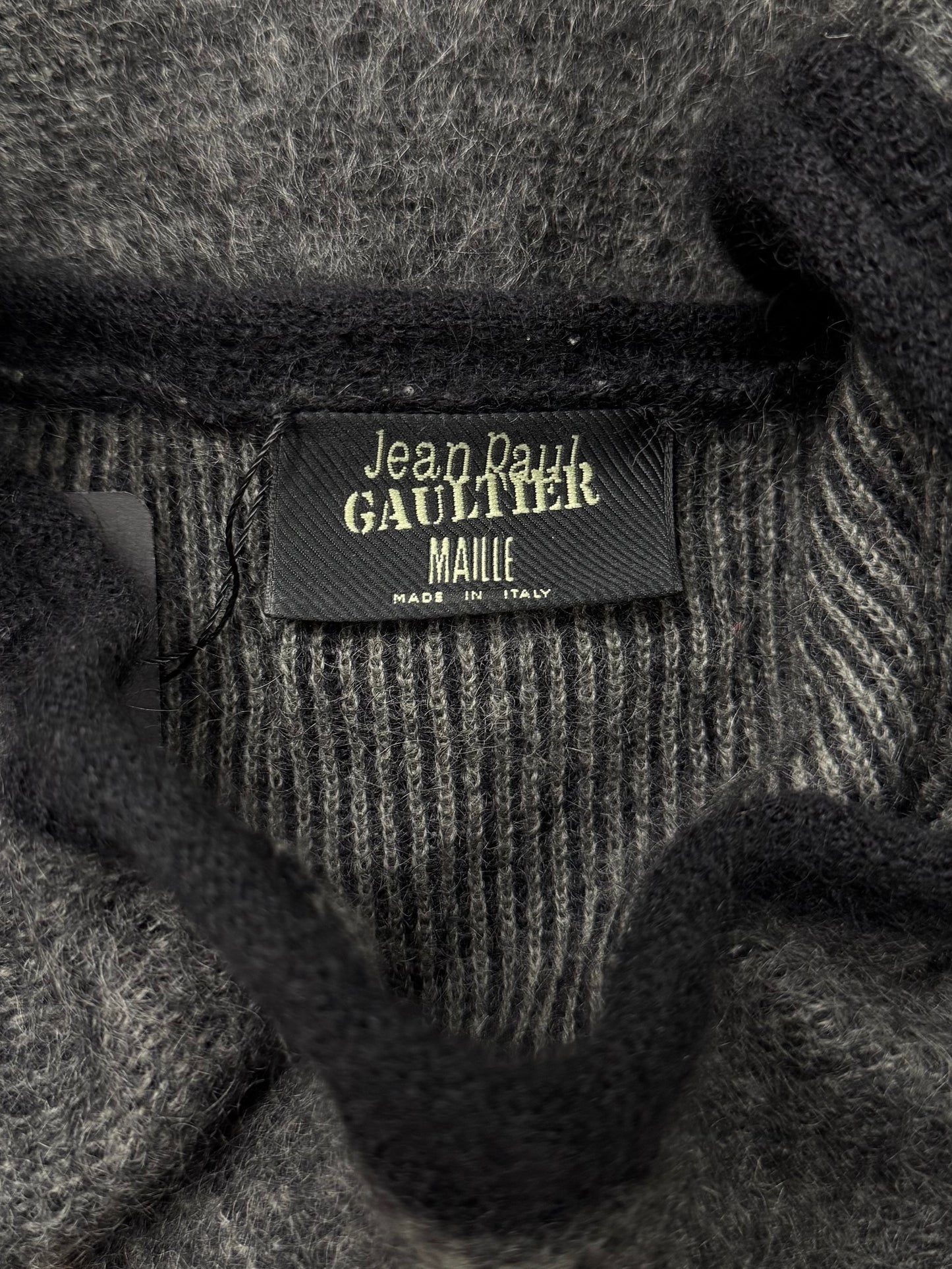 Vintage Jean Paul Gaultier ‘Maille’ Cropped Wool Knit Sweater