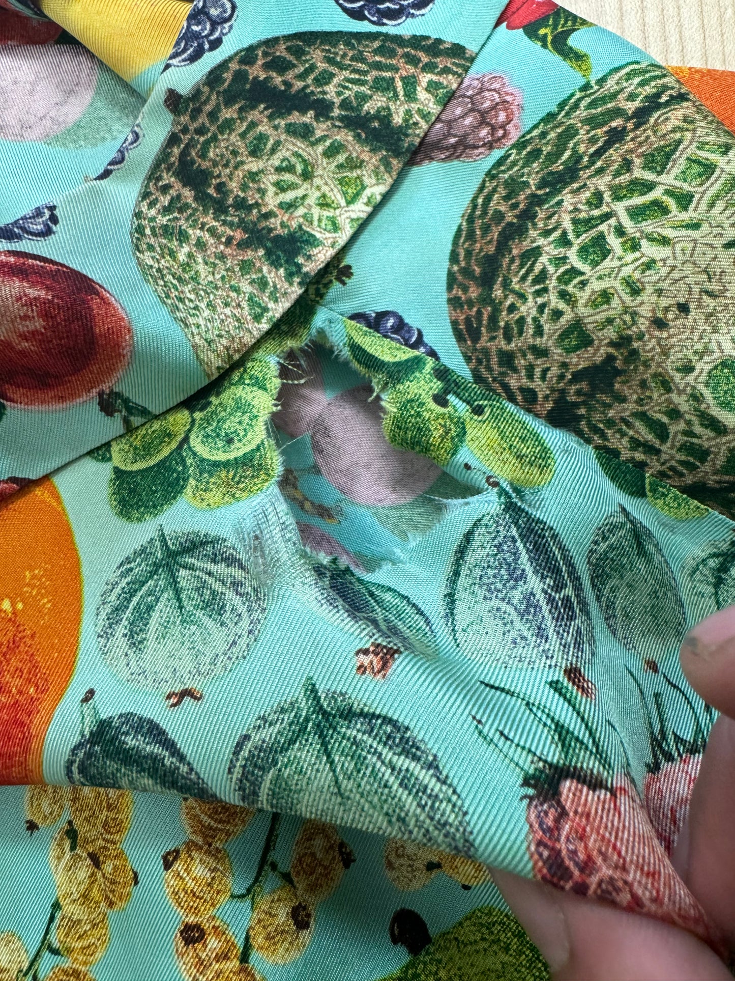 Vintage Gucci Fruit Silk Button Down Shirt