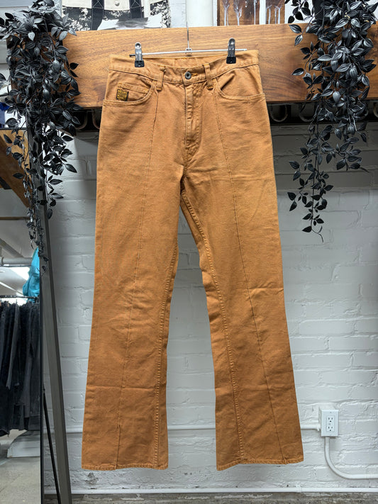 Kapital ‘Rat Flare’ Pleated Orange Japanese Denim