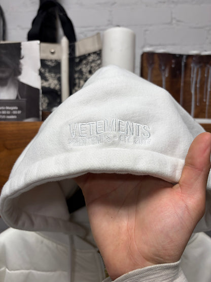 SS2017 Vetements x Alpha Industries White Hooded Reversible Bomber Jacket
