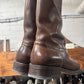 Maison Margiela ‘Roper’ Brown Leather High Cut Riding Boots