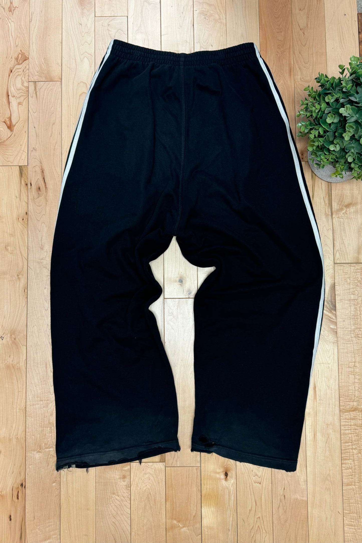 Balenciaga x Adidas Wide Leg 3 Stripe Sweatpants