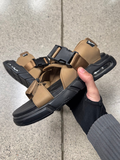 Number (N)ine Black/Gold Double Strap Sandals