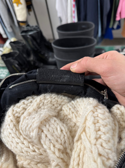 2003 Balenciaga ‘Matrix’ Parachute Black Leather Shoulder Bag