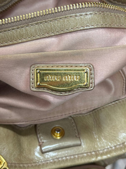 Miu Miu ‘Vitello’ Leather Crossbody/Top Handle Bag