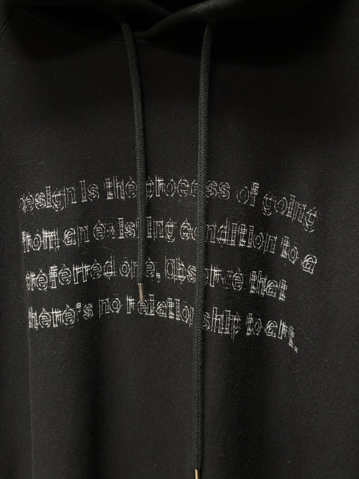 Takahiro Miyashita ‘Design Process’ Black Slogan Hoodie
