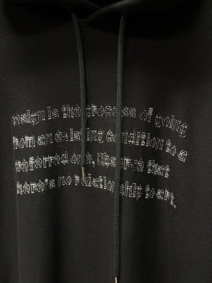Takahiro Miyashita ‘Design Process’ Black Slogan Hoodie